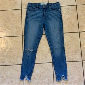 Bke Stella Mid Rose Ankle Skinny